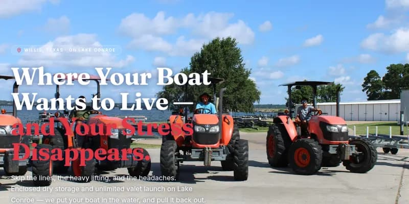 E-Z Boat Storage website